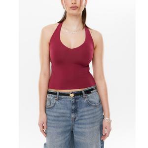 Débardeurs sans manches pour femmes été Offre Spéciale Gym coupe ample haut court tricoté avec Logo personnalisé Style décontracté exportation de BD - Product Image 3