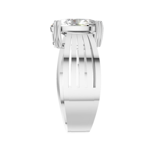 แหวนหมั้นและแต่งงานโมอิสซาไนต์ 3 กะรัต ขายส่ง ทองคำแท้ 14K ทรงรี ดีไซน์หรูหราทันสมัย แหวนชุบทอง 14K - Product Image 2