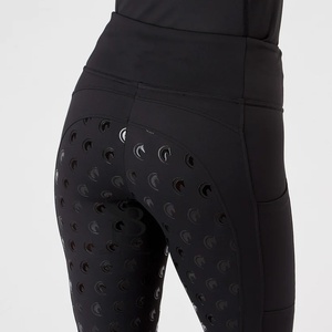 New Fashionable High Waisted <b>Black</b> Western Horse <b>Leggings</b> Customized Eco Friendly Equestrian Clothing <b>Women</b> Compression Pants - Product Image 2