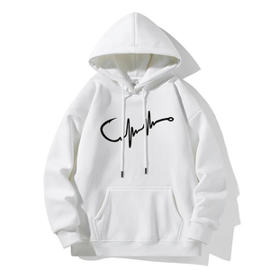 Yeni kalp atışı hattı balıkçılık kanca desen hoodie moda kapüşonlu sweatshirt eğlence sokak çekim Harajuku kazak - Product Image 5