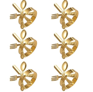 Anneau de serviette en laiton/nickelé moderne, écologique, fait main, nouveau design, pour mariages, fêtes, décoration de table, porte-serviettes - Product Image 4