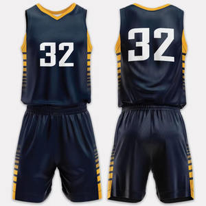 Uniformes de basket-ball pour jeunes réversibles sublimés personnalisés Nouveau design Uniforme d'impression par sublimation à la teinture - Product Image 3