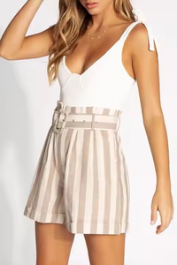 Custom Logo New Brand Summer womens casual paper <b>bag</b> shortsSummer Solid Foil Coated Breathable Denim Shorts <b>Outdoor</b> Fashion Wea - Product Image 3