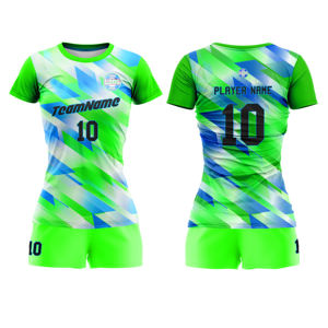 Uniforme de Voleibol para Mujer, Elástico, Ligero, Conjunto de Jersey y Pantalones Cortos, Ajuste Atlético, Duradero, Estampado - Product Image 1