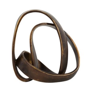 Bronze Modern Art Sculpture Home Decor Accent Piece Abstract Design <b>Metal</b> Artwork Unique Tabletop <b>Ornament</b> Interior Decoration - Product Image 2