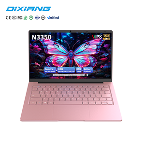 Ordinateur portable DIXIANG 14 pouces or rose, Intel Celeron N3350 double cœur, Windows 11, nouveau, écran <span class=keywords><strong>TN</strong></span>, 6 Go de RAM, SSD Windows 11, pour bibliothèque, laboratoire et usage éducatif - Product Image 1