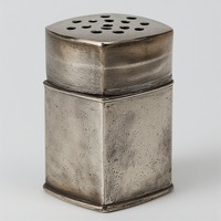 Moulin à poivre et shaker en laiton de qualité supérieure avec finition argent antique Artisan fait à la main offrant un accent décoratif