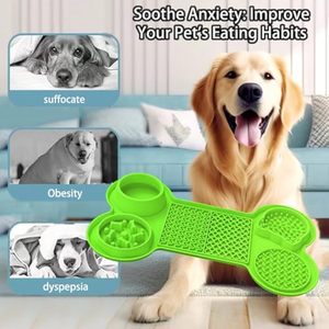 Bulk <b>Silicone</b> Licking <b>Mat</b> for Pet BPA Free Non Slip Slow Feeder Pad Dishwasher Safe Stress Relief Feeding Solution for pets - Product Image 2