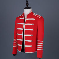 Veste rouge de hussard de qualité supérieure, tunique tendance, uniforme de tromboniste, uniforme de fanfare, blazer, vestes cool pour hommes, livraison gratuite