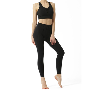 Ensemble de yoga pour femmes OEM sur mesure en vente Ensemble de yoga pour femmes de couleur unie à prix raisonnable taux de gros bon marché respirant - Product Image 1