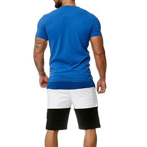 Conjunto corto Venta al por mayor Conjunto de verano de moda para hombres Camiseta de manga corta Pantalones cortos a juego Chándales de gimnasio Conjuntos cortos - Product Image 2