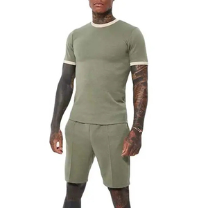 Conjunto de camisetas y pantalones cortos de manga corta a la moda, ropa de verano para hombre, camiseta informal transpirable para correr para hombre y conjuntos cortos - Product Image 1