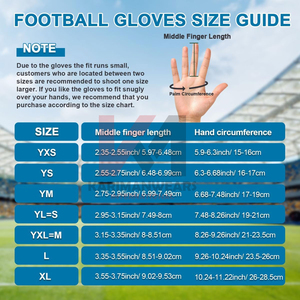 Guantes de Fútbol Americano con Logotipo Personalizado de la Mejor Calidad, Palma Súper Adhesiva, Guantes de Rugby para Exteriores, Guantes de Entrenamiento para Clima Frío - Product Image 6