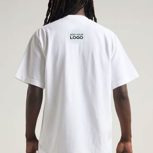 Custom Front Digital Printed Cotton/Bamboo Blend Oversized Short Sleeve T-<b>Shirt</b>-Eco-Friendly Breathable High Street Style Custom - Product Image 5