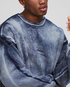 OEM/ODM Organic 100% Cotton <b>Vintage</b> Acid Wash Hoodie & <b>Sweatshirt</b> Custom Logo Pullover Drop Shoulder <b>Oversized</b> Fit <b>Sweatshirt</b> - Product Image 3