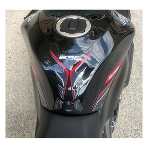 Kit de protection de réservoir en gel 3D pour Kawasaki ZX-6R pour Ninja 636, taille personnalisée, autocollant logo moto rouge compatible avec Ninja 636-Rouge - Product Image 3