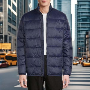 OEM Veste d'hiver à capuche en polyester personnalisée de haute qualité pour hommes Nouvelle arrivée Veste à bulles rembourrée style street fermeture éclair - Product Image 1