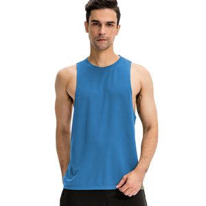 Débardeur de sport pour homme, coupe ample, séchage rapide, respirant, pour la course à pied, compression, polyester, coton, imprimé uni, décontracté - Product Image 1