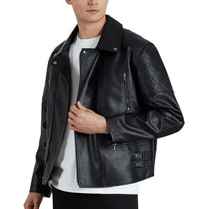 Chaqueta de cuero para hombre de nuevo estilo 2025 con forro interior cómodo y brillo exterior adecuado para líneas de ropa - Product Image 3