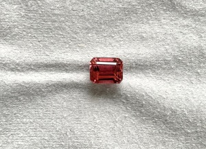 Piedra de corte facetado Octágono turmalina Rosa melocotón de 4,88 quilates de calidad superior para fabricación de joyería fina Natural - Product Image 4