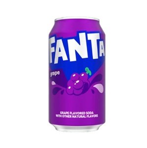 Soda à la Gomme de Raisin Fanta de Qualité Supérieure, 355 ml (12 oz), Lot de 12 Canettes, Boisson Gazeuse Rafraîchissante, Saveur Populaire aux États-Unis - Product Image 1