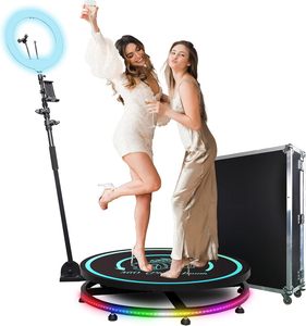 For New 360 Photo Booth Machine for Parties with Flight Case,Extra <b>Battery</b>,Logo Customization 360 Spin <b>Camera</b> Booth 4-5 People - Product Image 2