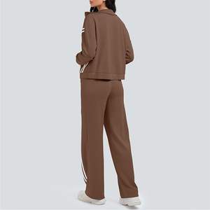 ชุดวอร์มมีฮู้ดผู้หญิง ผ้าโพลีเอสเตอร์/คอตตอน ทรงเข้ารูป สไตล์ลำลอง สีพื้น แฟชั่นสตรีทแวร์ ไซส์ใหญ่ สำหรับฤดูหนาว - Product Image 2