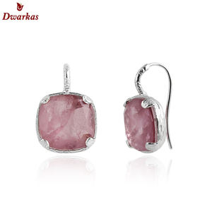 Elegantes pendientes de joyería de plata de ley 925 doblete citrino cuarzo piedra preciosa textura banda pendiente colgante - Product Image 6