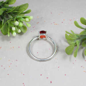 แหวนพลอยโกเมนแมนดารินธรรมชาติ92.5ทำด้วยมือมีใบรับรองมรกตและรูปไข่ - Product Image 6