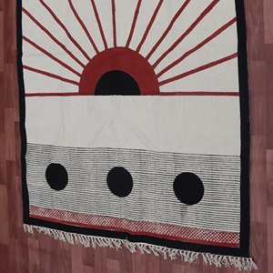 100% Cotton Mặt Trời Mô Hình Thiết Kế Thảm Đẹp Vòng Tròn Thêu Làm Việc Cho Nhà Sống Trang Trí Nội Thất Xe Handmade Trong Nhà Ngoài Trời Sử Dụng - Product Image 4