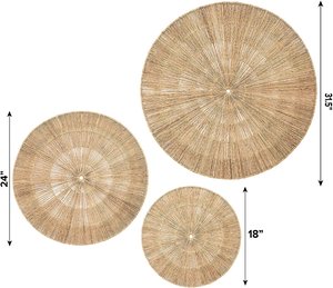 Articles ménagers maison artisanat hôtel décoration murale de mariage cadeau de pendaison de crémaillère napperons tissés en rotin naturel - Product Image 6