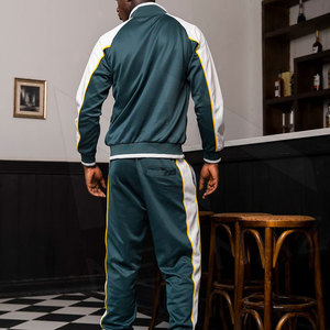 Ensemble de survêtement deux tons personnalisé pour hommes grande taille 100% coton polyester nouveau design vêtements de rue en coton polyester en vrac - Product Image 4