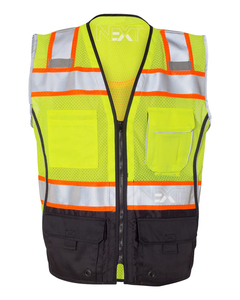 Chaleco de Seguridad Reflectante Transpirable de Alta Visibilidad al por Mayor, Color Rojo, Logotipos Personalizados, Múltiples Bolsillos, Ropa de Trabajo de Alta Calidad para Invierno - Product Image 4
