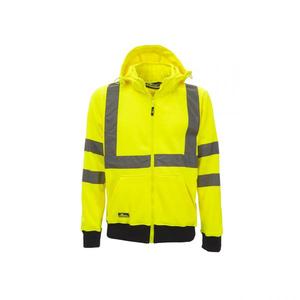 Sudadera Melody Yellow Fluo Workwear con cremallera elegante, sudadera con cremallera, color amarillo, con cremallera - Product Image 2
