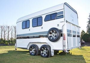 Remorque d'élevage en gros à parois latérales amovibles pour moutons, 3 chevaux, vaches, porcs, remorque à clôture 3 essieux - Product Image 5