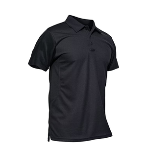 เสื้อโปโลผ้าฝ้าย100% แขนสั้นสีพื้นสำหรับผู้ชายปรับแต่งโลโก้ได้ - Product Image 1