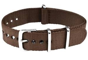 Bracelet de montre de sport unisexe N029 en nylon marron respirant, léger, confortable, doux, réglable, boucle en acier inoxydable - Product Image 6