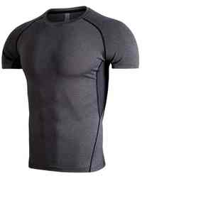 Camiseta Deportiva para Hombre, Atlética, Lavada, Lisa, de Poliéster, Cuello Redondo, Manga Corta, Ajustada, de Secado Rápido, para Gimnasio y Fitness - Product Image 6