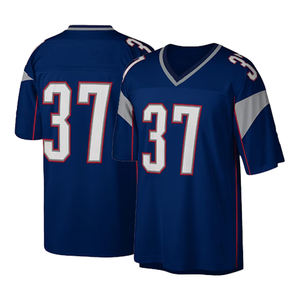 Maillot d'entraînement de football rouge brodé rétro de sport unisexe à grande échelle respirant vêtements de football américain en gros - Product Image 2