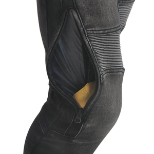 Mens Blue Armored Motorcycle Biker Jeans Ribbed <b>Knee</b> Panels Removable Protective CE <b>Pads</b> Riding Denim - Product Image 6