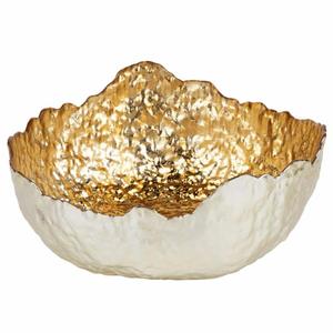 Plato decorativo de hoja dorada, cuencos artesanales, cuenco para servir galletas de frutas increíbles, vajilla artesanal de Metal, cuenco para servir, vajilla - Product Image 5