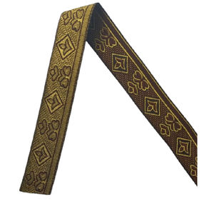 Ancho personalizado 1,5 pulgadas de sarga de espiga blanco beige cinta de doble cara tela tejida para accesorios de costura DIY - Product Image 1