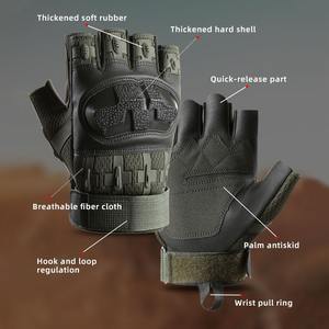 Wholesale High Quality Outdoor Sports Hunting Driving Dirt Motorbike Racing Anti Slip Men Winter <b>Fingerless</b> Tactical <b>Gloves</b> - Product Image 2