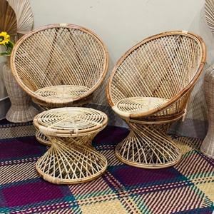 Hot Bán Mây Thủ Công Dệt Patio Bàn Ăn Ghế Bộ <span class=keywords><strong>3</strong></span> <span class=keywords><strong>Pcs</strong></span> Sang Trọng Sân Hiên Phòng Đồ Nội Thất Nhà - Product Image 3