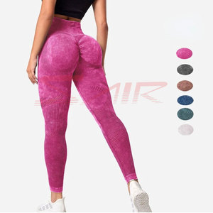 Leggings de sport pour femmes taille haute personnalisés nouveau pantalon de yoga d'entraînement sans couture avec fonction de levage des fesses décontracté taille moyenne Gym Fitness - Product Image 1
