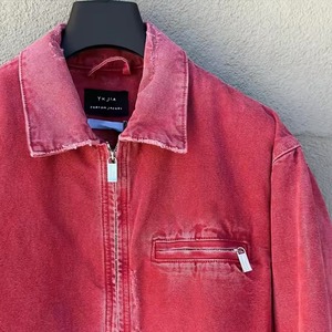 YUJIA OEM Fabricante Hombres Top Oversized Venta al por mayor Chaqueta de mezclilla en relieve Proveedores Chaquetas de mezclilla de alta calidad para hombres - Product Image 4
