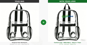 <span class=keywords><strong>Sac</strong></span> à <span class=keywords><strong>dos</strong></span> transparent en PVC tendance avec fermeture éclair, idéal pour festivals, concerts, écoles, <span class=keywords><strong>sac</strong></span> de sécurité, logo personnalisé, faible MOQ 30 pièces, OEM - Product Image 3