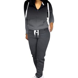Ensemble de survêtement pour femmes, taille plus, léger, à capuche, imprimé, tendance, coupe régulière, vêtements d'entraînement confortables, vente chaude - Product Image 1