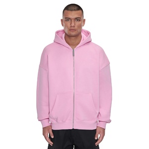 เสื้อฮู้ดซิปโอเวอร์ไซส์สำหรับผู้ชาย ดีไซน์เท่ห์ ผ้าฝ้ายฟลีซเนื้อนุ่ม ซิปยาวเต็มตัว ทรงหลวมใส่สบาย เหมาะสำหรับฤดูหนาว - Product Image 1