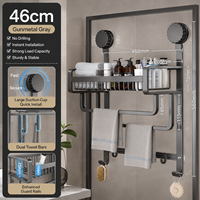 Moderno juego de toallero y cesta para baño de hotel, montaje sin clavos en pared, estante colgante de aluminio espacial resistente al óxido para colgar sobre la puerta